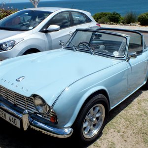 Onder die groep voertuie was daar ook â€˜n Truimph TR4 vanuit die 1970â€™s